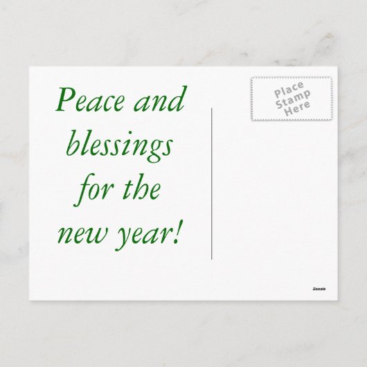 Het briefkaart van Kerstmis van de Engel van (Achterkant)