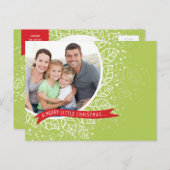 HET BRIEFKAART VAN KERSTMIS VAN DE FOTO:: de (Voorkant / Achterkant)