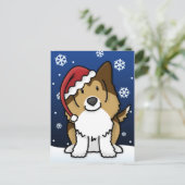 Het Briefkaart van Kerstmis van de Herdershond van (Staand voorkant)