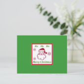 Het Briefkaart van Kerstmis van de kerstman (Staand voorkant)