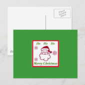 Het Briefkaart van Kerstmis van de kerstman (Voorkant / Achterkant)