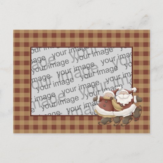 Het Briefkaart van Kerstmis van de Kerstman van (Voorkant)