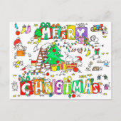 Het briefkaart van Kerstmis van de kiwi door (Voorkant)