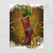 Het Briefkaart van Kerstmis van de Laars van de (Voorkant)