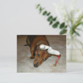 Het Briefkaart van Kerstmis van de tekkel (Staand voorkant)