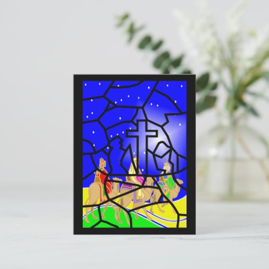 Het Briefkaart van Kerstmis van drie Koningen (Staand voorkant)