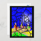 Het Briefkaart van Kerstmis van drie Koningen (Voorkant / Achterkant)