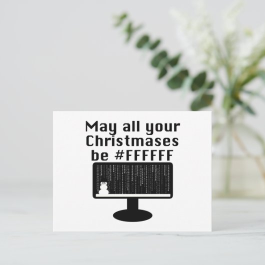 Het Briefkaart van Kerstmis van Geek (Staand voorkant)