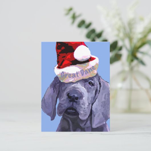Het Briefkaart van Kerstmis van het Puppy van (Staand voorkant)