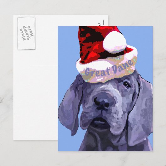 Het Briefkaart van Kerstmis van het Puppy van (Voorkant / Achterkant)