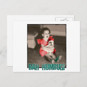 Het Briefkaart van Kerstmis van Humbug van Bah (Voorkant / Achterkant)