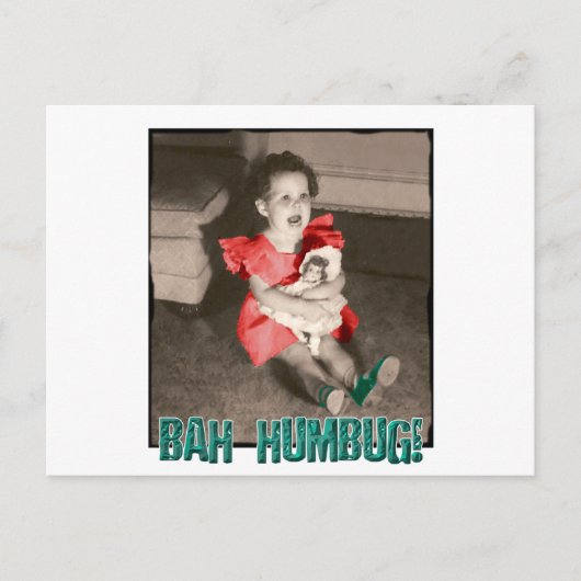 Het Briefkaart van Kerstmis van Humbug van Bah (Voorkant)