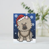 Het Briefkaart van Kerstmis van Keeshond van (Staand voorkant)