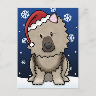 Het Briefkaart van Kerstmis van Keeshond van