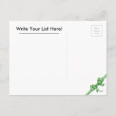 Het Briefkaart van Kerstmis van Kerstman aan een (Achterkant)