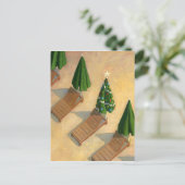 Het briefkaart van Kerstmis van ligstoelen (Staand voorkant)