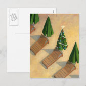 Het briefkaart van Kerstmis van ligstoelen (Voorkant / Achterkant)