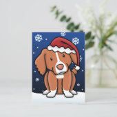 Het Briefkaart van Kerstmis van Toller van Kawaii (Staand voorkant)