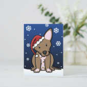 Het Briefkaart van Kerstmis van Xoloitzcuintle van (Staand voorkant)