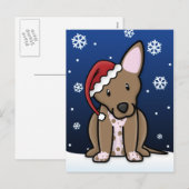 Het Briefkaart van Kerstmis van Xoloitzcuintle van (Voorkant / Achterkant)