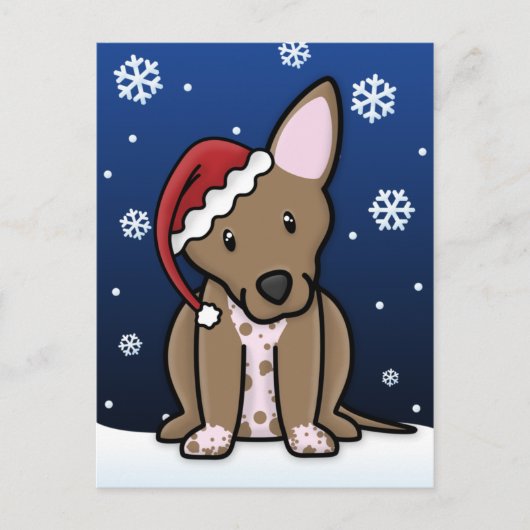 Het Briefkaart van Kerstmis van Xoloitzcuintle van (Voorkant)