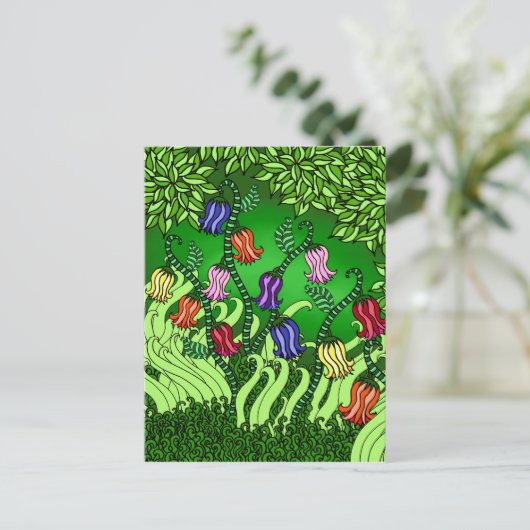 Het Briefkaart van Klokbloemen (Staand voorkant)