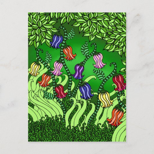 Het Briefkaart van Klokbloemen (Voorkant)