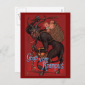 Het briefkaart van Krampus (Voorkant / Achterkant)