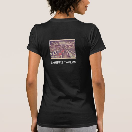 Het Briefkaart van Lahiff Tavern Basic Women's T-S T-shirt (Achterkant)