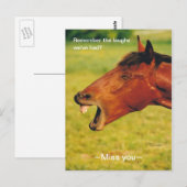 Het Briefkaart van Laughs Horse (Voorkant / Achterkant)