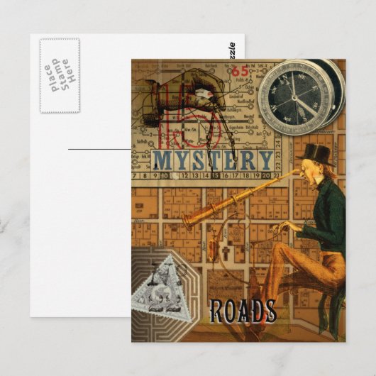 Het Briefkaart van Lenormand van wegen (Voorkant / Achterkant)