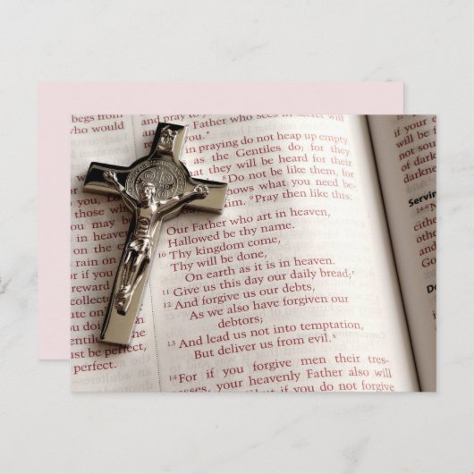 het briefkaart van lords gebed (Voorkant / Achterkant)