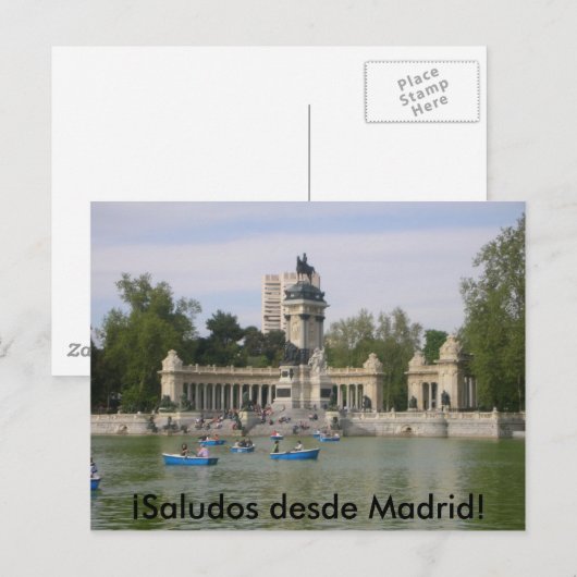 Het briefkaart van Madrid, Spanje (Voorkant / Achterkant)
