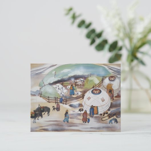 Het briefkaart van Mongolië (Staand voorkant)