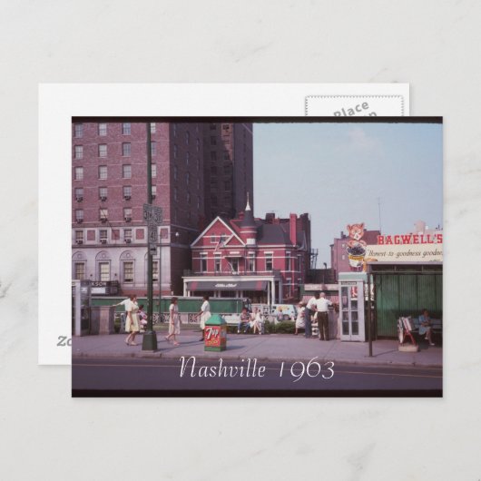 Het Briefkaart van Nashville 1963 (Voorkant / Achterkant)