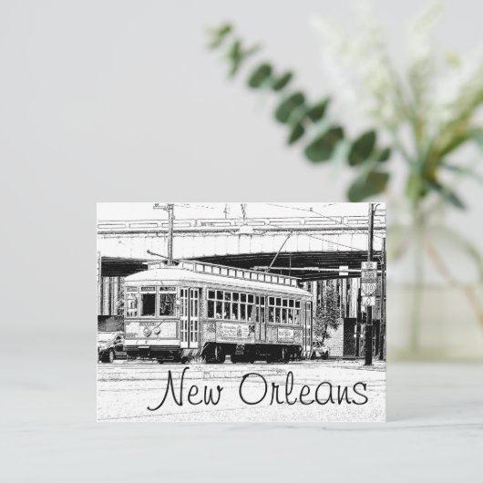 Het Briefkaart van New Orleans - Tram (Staand voorkant)