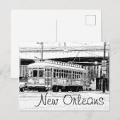 Het Briefkaart van New Orleans - Tram (Voorkant / Achterkant)