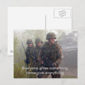 Het Briefkaart van onze troepen ondersteunen (Voorkant / Achterkant)