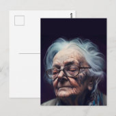 Het Briefkaart van oudere vrouwen (Voorkant / Achterkant)