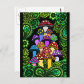 Het Briefkaart van paddestoelen (Voorkant / Achterkant)