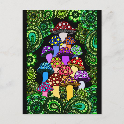 Het Briefkaart van paddestoelen (Voorkant)