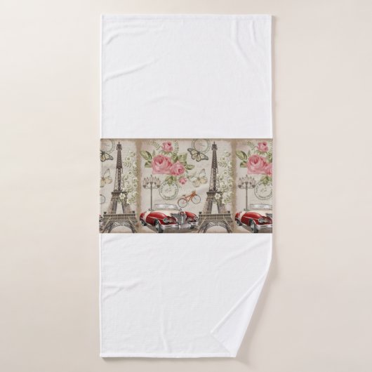 Het  briefkaart van Parijs. Badhanddoek (Badhanddoek)