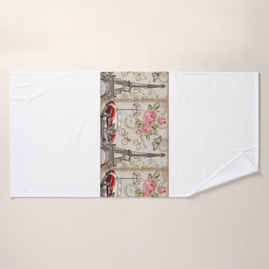 Het  briefkaart van Parijs. Badhanddoek (Badhanddoek)