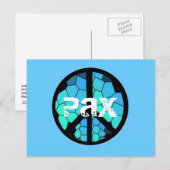 Het Briefkaart van Pax van het Symbool van de (Voorkant / Achterkant)