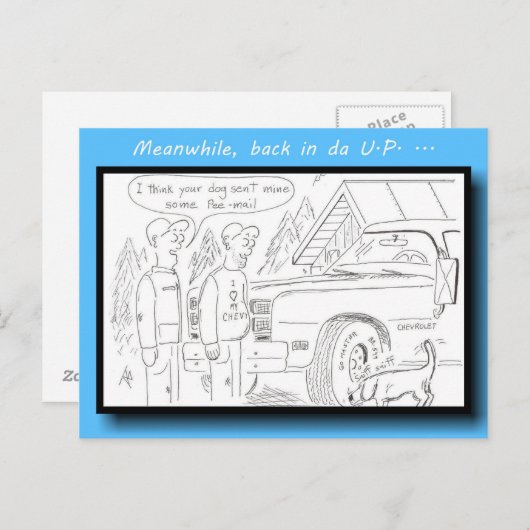 Het Briefkaart van Peemail van Yooper (Voorkant / Achterkant)