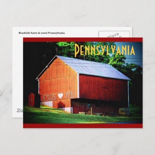 Het Briefkaart van Pennsylvania (Voorkant / Achterkant)