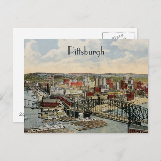 Het Briefkaart van Pittsburgh Point 1931 (Voorkant / Achterkant)