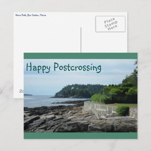 Het Briefkaart van Postcrossing van de Weg van de (Voorkant / Achterkant)