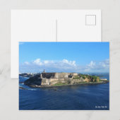 Het Briefkaart van Puerto Rico van het bezoek (Voorkant / Achterkant)