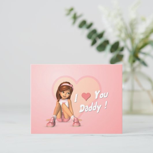 Het Briefkaart van Sadie van de Dag van vaders (Staand voorkant)